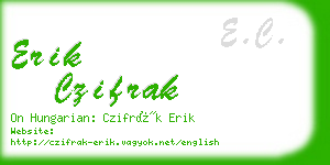 erik czifrak business card